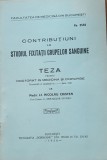 Contributiuni la studiul fixitatii grupelor de sange - Nicolau Cristea (1930)
