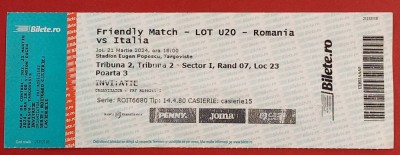 Bilet meci fotbal ROMANIA U20 - ITALIA U20 (meci amical 21.03.2024) foto