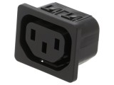 Conector alimentare AC soclu mamă 10A 250VAC IEC 60320 IP30