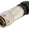 Conector circular 3 pini, aurit, 13A