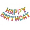 Balon folie model Happy Birthday, curcubeu, Godan
