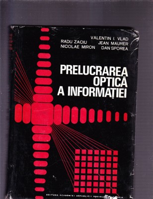 PRELUCRAREA OPTICA A INFORMATIEI foto
