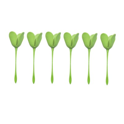 Set 6 suporturi pentru servetele TEEZershop, 5.6 x 19.6 cm, plastic, verde foto