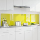 Cumpara ieftin Spate de bucătărie 2 pcs Galben 100 x 50 cm sticlă securizată