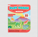 Set planse si jocuri cu abtibilduri repozitionabile - Dinozauri, Ooly