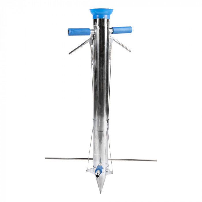 Plantator manual rasaduri, cu 2 manere, semanatoare INOX, rosii, vinete castraveti, ardei ( plantezi din picioare), surubelnita reglaj inclusa