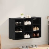 Dulap pentru pantofi Stejar negru 103x30x51 cm Lemn compozit