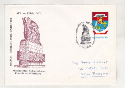 bnk fil Plic ocazional Monumentul Independentei Corabia 1985 foto