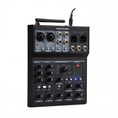 Auna Pro Blackbird, mixer cu 6 canale, BT, USB, MP3, 2 x XLR-Micro, negru foto