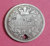 Monedă argint 1 shilling 1836 deteriorată, Europa