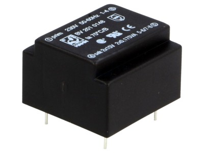Transformator PCB &amp;icirc;ncapsulat 0,35VA 15V foto