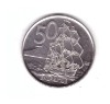 Moneda Noua Zeelanda 50 cents/centi 2015, stare foarte buna, curata, cu luciu, Australia si Oceania, Nichel