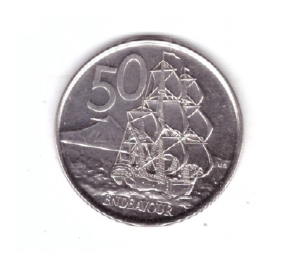 Moneda Noua Zeelanda 50 cents/centi 2015, stare foarte buna, curata, cu luciu foto