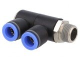 Distribuitor Plug-in Alamă Nichelată 0.95-15bar PBT 0-60&deg;C