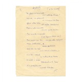 Eugeniu Speranția, manuscris, 1965