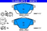 ATE 13.0460-3872.2 set placute frana,frana disc