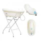 Set Cădiță Bebe 3 &icirc;n 1 Cangaroo Bubble Bleu: Suport Anatomic, Metalic, Termometru Inclus, 0 luni+