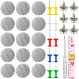 Kit 65 capse, Aisdelu&reg;, incluse 65 bucati catarame, 65 cuie colorate, surubelnita, banda de masura, pentru