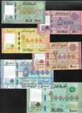 Set Liban 1000 + 5000 + 10000 + 20000 + 50000 + 100000 livres aunc/unc, Asia