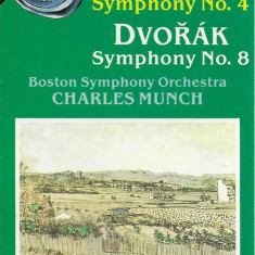 Caseta Brahms / Dvořák-Boston Symphony Orchestra‎–Symphony No. 4 / Symphony No.8