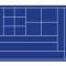 SAFE 257 Tava mare albastra pentru monede cu 16 locasuri de diferite dimensiuni