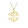 Snowflake - Colier personalizat argint 925 placat cu aur galben 24K cu pandantiv Fulg