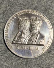 Medalie Regele Ferdinand I și Regina Maria argint
