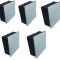 Set 5 doze de ramificatie derivatie sub tencuiala cu 10 intrari pentru zidarie 75x75mm cu capac