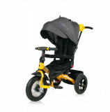 Cumpara ieftin Tricicleta multifunctionala, 4 in 1, roti gonflabile, Lorelli Jaguar Air, Black Yellow