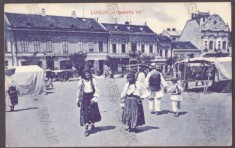 1142 - LUGOJ, Timis, Market, Romania - old postcard - used - 1911