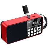 Cumpara ieftin Radio portabil, bluetooth, AM/FM/SW, afisaj digital LED, suport card TF, USB, mufa pentru casti de 3, 5 mm, buton multifunctional, rosu/negru