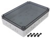 Carcasa universala SPELSBERG Policarbonat IP66 TK-PC-2518-6F-TM 180x254x62mm Gri Plata Capac Transparent/Fumuriu