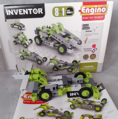 Joc constructie gen Lego Engino 69 piese conversii 8 masinute INVENTOR foto