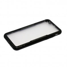 Husa Glass Plastic Case Apple Iphone 8 Neagra