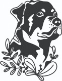 Cumpara ieftin Sticker decorativ, Rottweiler Dog, Negru, 77 cm, 7061ST, Oem