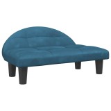 Cumpara ieftin Pat de caini, albastru, 70x52x30 cm, catifea