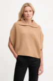 United Colors of Benetton poncho de l&acirc;nă culoarea verde, 1344DU01K