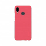 Husa Huawei P20 Lite + Folie Protectie-Nillkin Frosted Shield Rosu, Carcasa