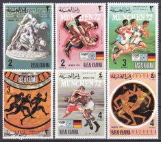 DB1 Ras Al Khaima Sport JO Munchen 1972 6 v. MNH