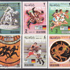 DB1 Ras Al Khaima Sport JO Munchen 1972 6 v. MNH