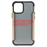 Husa iPhone 12 Pro, TPU+PC Carbon Fiber, Gold
