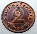 2.667 GERMANIA WWII 2 REICHSPFENNIG 1940 A, Europa, Bronz