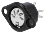 Soclu DIN 5 PIN 180&deg; Lipire Argintat 34V 2A