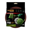 Disc abraziv pentru slefuitor cu excentric KD180.80 PROCRAFT (Set 10 buc) Diametru: 180 mm Granulatie: P80 Innovative ReliableTools
