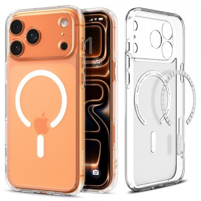 Husa MagSafe pentru Apple iPhone 17 Pro Max, Spigen, Ultra Hybrid, Alba Satinata foto