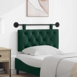 vidaXL Cap de pat suspendat Verde &icirc;nchis 100 x 55 x 7 cm Catifea 42032054