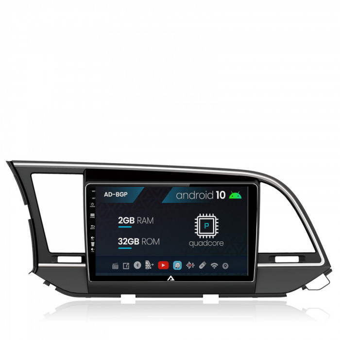 Navigatie Hyundai Elantra (2015-2018), Android 10, P-Quadcore 2GB RAM + 32GB ROM, 9Inch - AD-BGP9002+AD-BGRKIT180