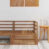 vidaXL Canapea colțar Lemn Solid de Acacia natural 83 x 83 x 73 cm 900567