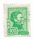 Uruguay - Generalul Jose Artigas, 1972 - 100 P, obliterat