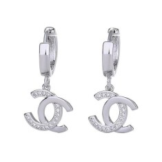 Cercei EFB tip Channel culoare aurie cu pietricele stantat cu cod. 5925